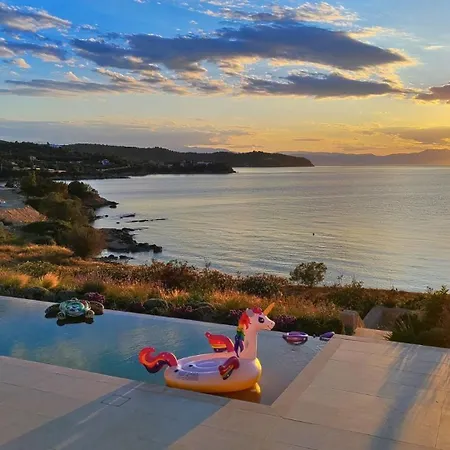 Olea - Luxury With Swimming Pool, Tennis Court & Volley * Koilás