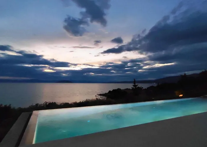 Olea - Luxury With Swimming Pool, Tennis Court & Volley ヴィラ Koilás